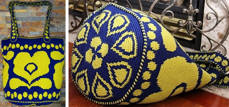 LLBC • Louis Vuitton inspired Crochet bag Tapestry Crochet