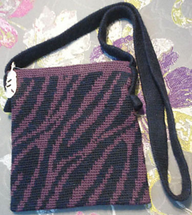 Nona's first tapestry crocheted bag, May 2013.