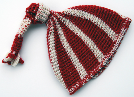 Red Tapestry Crochet Hat