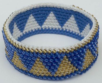Bead Tapestry Crochet Cuff Bracelet