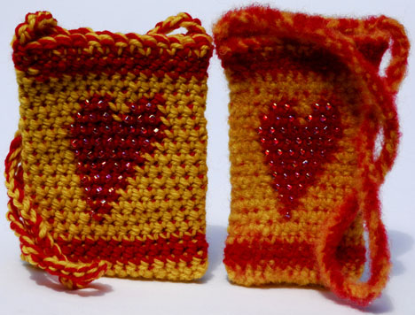 Bead Felted Tapestry Crochet Bag