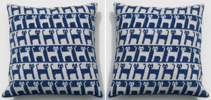 Tapestry Crochet Cat Pillows