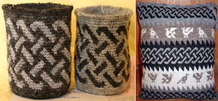 Celtic Knot Baskets and Pillow