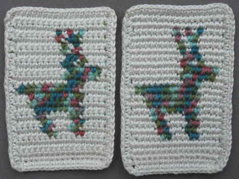 Flat tapestry crochet deer