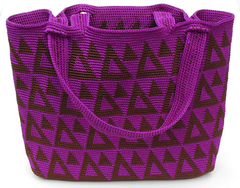 Tapestry Crochet Triangles Bag