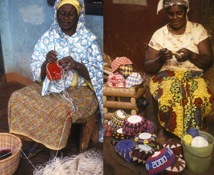 Crocheters from Foumban, Cameroon