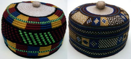 Hats from Foumban, Cameroon