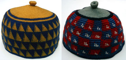 Hats from Foumban, Cameroon