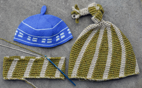 Tapestry crochet hats