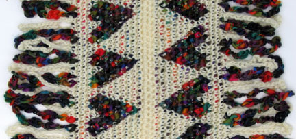 Tapestry Crochet Heart Scarf Detail