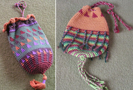 Pippi’s tapestry crochet bags