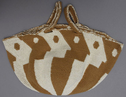 Flattened Right Way Tapestry Crochet Market Bag