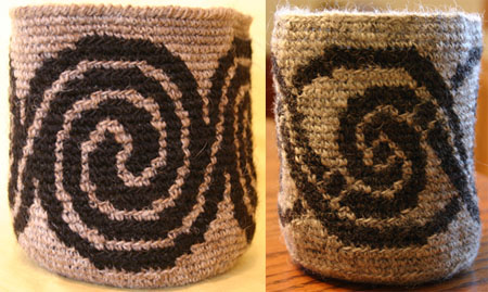 Tapestry Crochet Spiral Baskets