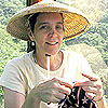 Dr. Carol Ventura crocheting in China